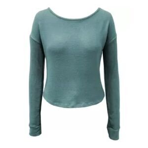 ALFANI INTIMATES Intimates Teal Ultra-Soft Knit Sleepwear Shirt Pajama Top XS